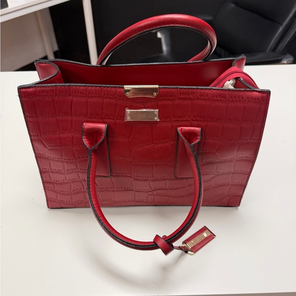 Red Embossed Tote - Picture 2 of 5